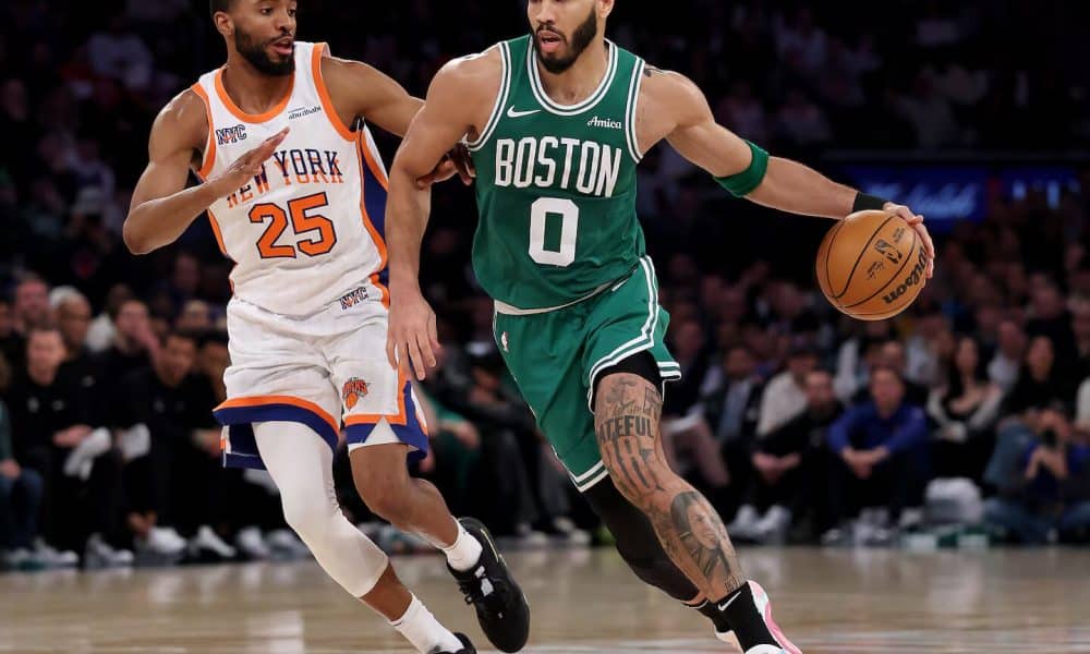 Tatum shines as Celtics show championship mettle in New York