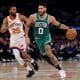 Tatum shines as Celtics show championship mettle in New York